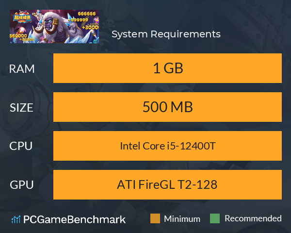 超级捕鱼 System Requirements PC Graph - Can I Run 超级捕鱼