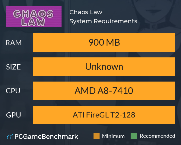 Chaos Law System Requirements PC Graph - Can I Run Chaos Law