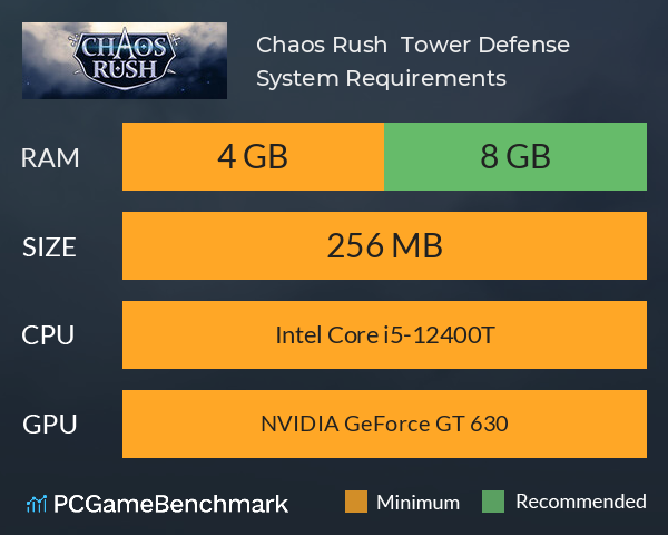 Chaos Rush : Tower Defense System Requirements PC Graph - Can I Run Chaos Rush : Tower Defense