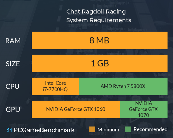 Chat Ragdoll Racing System Requirements PC Graph - Can I Run Chat Ragdoll Racing