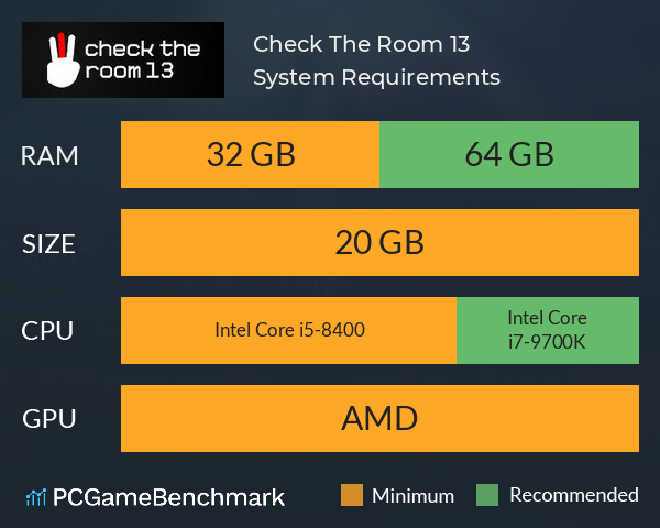 Check The Room 13 System Requirements PC Graph - Can I Run Check The Room 13