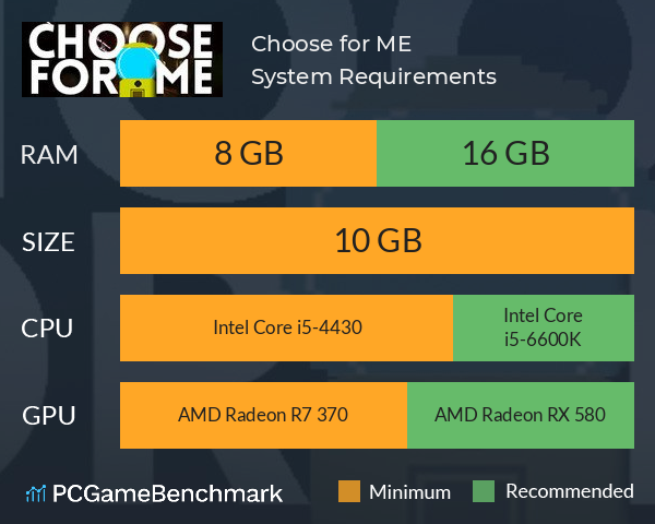 Choose for ME System Requirements PC Graph - Can I Run Choose for ME