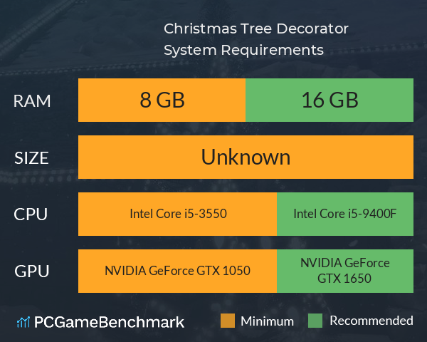 Christmas Tree Decorator System Requirements PC Graph - Can I Run Christmas Tree Decorator