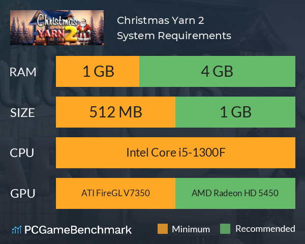 Christmas Yarn 2 System Requirements PC Graph - Can I Run Christmas Yarn 2