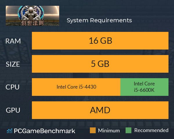 创世法则 System Requirements PC Graph - Can I Run 创世法则