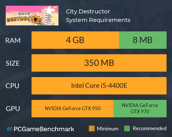 City Destructor System Requirements PC Graph - Can I Run City Destructor