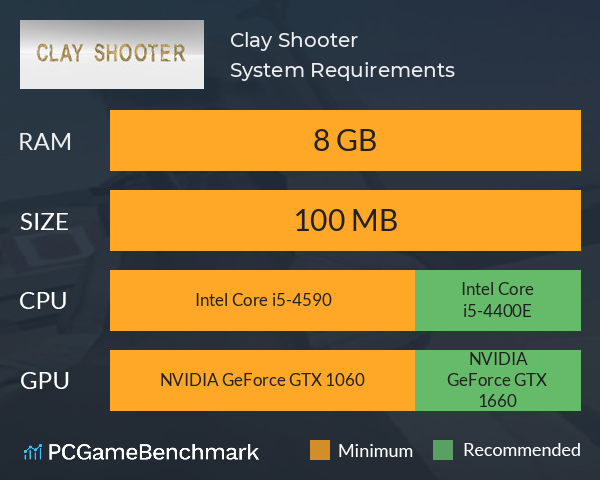 Clay Shooter System Requirements PC Graph - Can I Run Clay Shooter