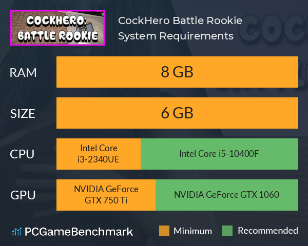 CockHero: Battle Rookie System Requirements PC Graph - Can I Run CockHero: Battle Rookie