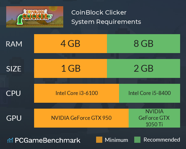 CoinBlock Clicker System Requirements PC Graph - Can I Run CoinBlock Clicker