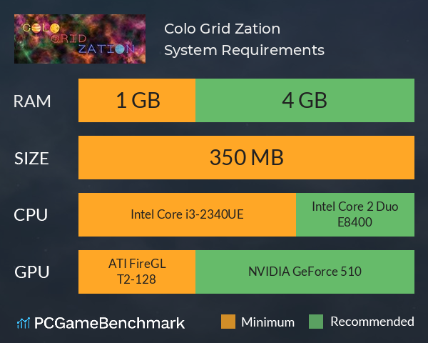 Colo Grid Zation System Requirements PC Graph - Can I Run Colo Grid Zation