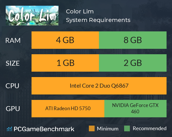 Color Lim System Requirements PC Graph - Can I Run Color Lim