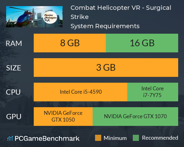 Combat Helicopter VR - Surgical Strike System Requirements PC Graph - Can I Run Combat Helicopter VR - Surgical Strike