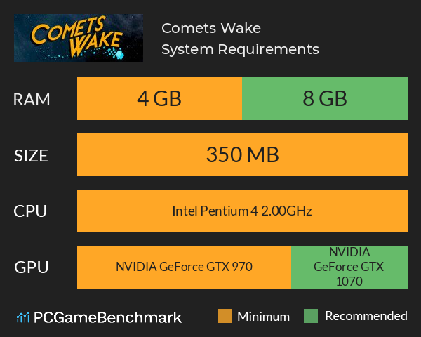 Comets Wake System Requirements PC Graph - Can I Run Comets Wake