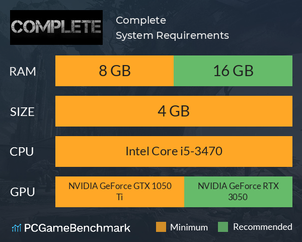 Complete System Requirements Can I Run It PCGameBenchmark