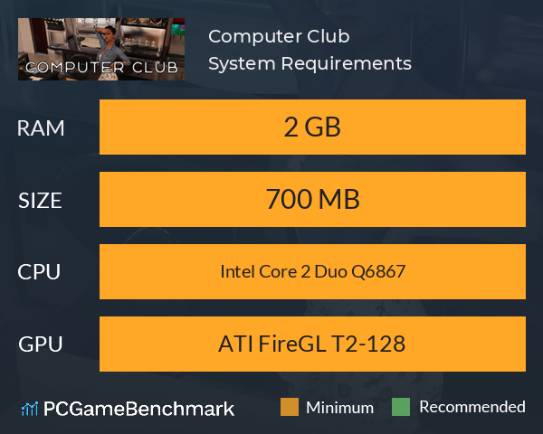 Computer Club System Requirements PC Graph - Can I Run Computer Club