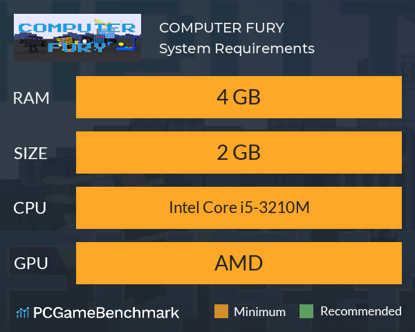 COMPUTER FURY System Requirements PC Graph - Can I Run COMPUTER FURY