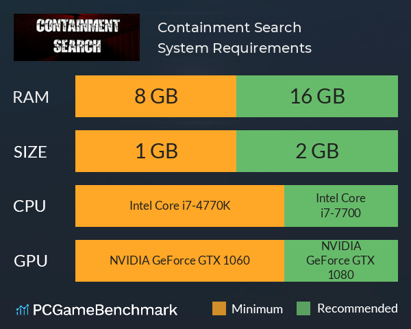 Containment Search System Requirements PC Graph - Can I Run Containment Search