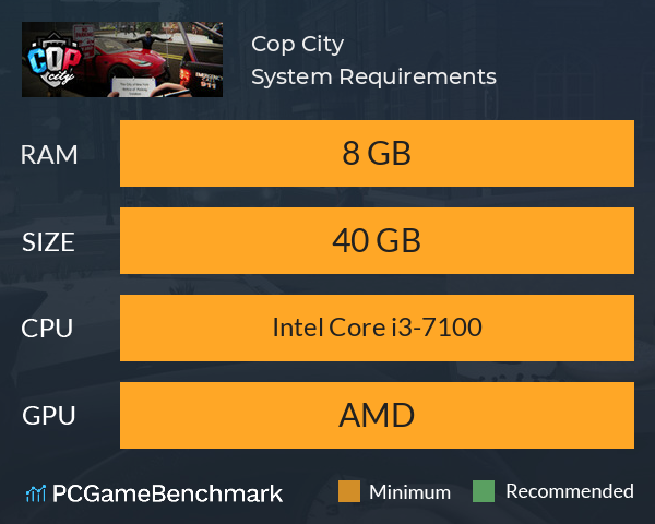 Cop City System Requirements PC Graph - Can I Run Cop City