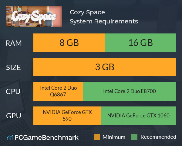 Cozy Space System Requirements PC Graph - Can I Run Cozy Space