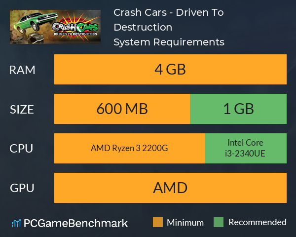 Crash Cars - Driven To Destruction System Requirements PC Graph - Can I Run Crash Cars - Driven To Destruction