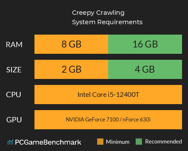 Creepy Crawling System Requirements PC Graph - Can I Run Creepy Crawling