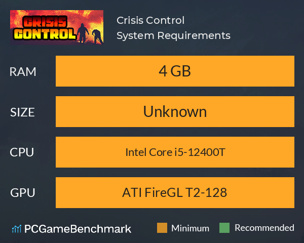 Crisis Control System Requirements PC Graph - Can I Run Crisis Control