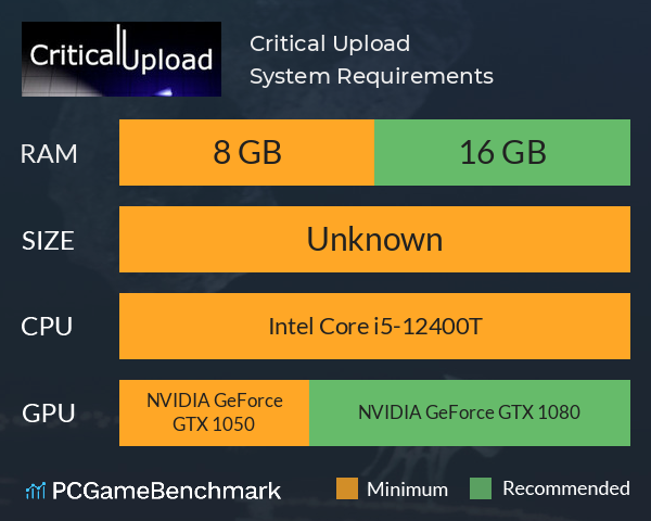 Critical Upload System Requirements PC Graph - Can I Run Critical Upload