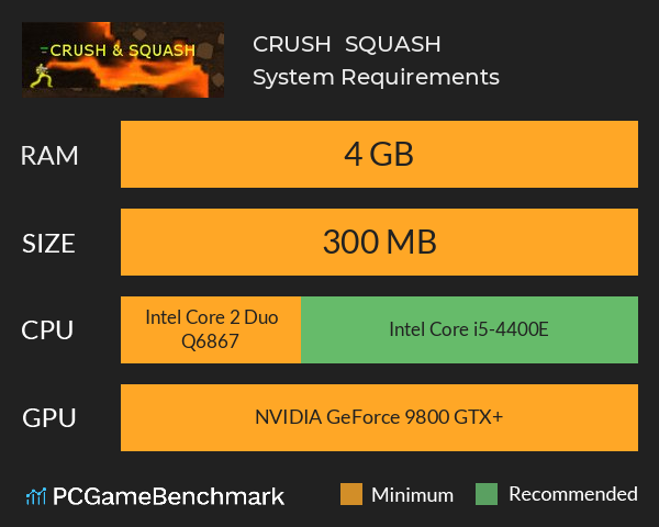 CRUSH & SQUASH System Requirements PC Graph - Can I Run CRUSH & SQUASH