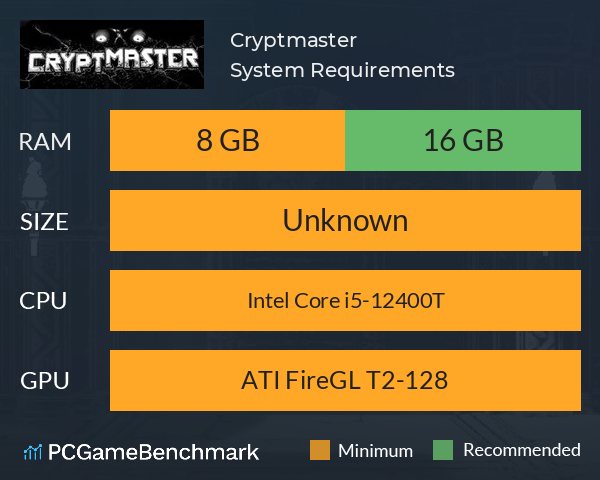 Cryptmaster System Requirements PC Graph - Can I Run Cryptmaster