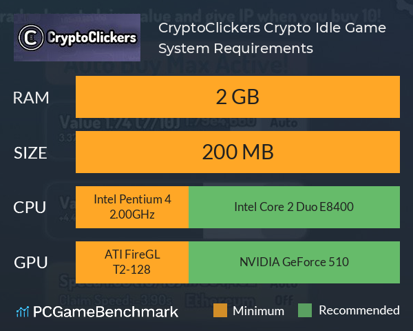 CryptoClickers: Crypto Idle Game System Requirements PC Graph - Can I Run CryptoClickers: Crypto Idle Game