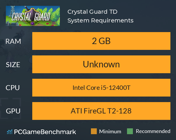 Crystal Guard TD System Requirements PC Graph - Can I Run Crystal Guard TD