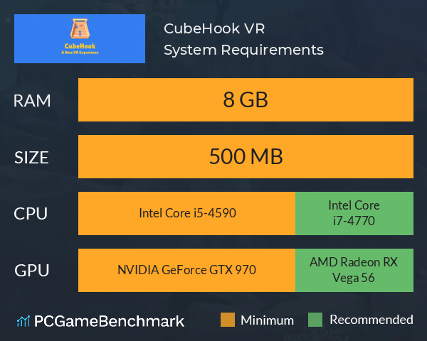 CubeHook VR System Requirements PC Graph - Can I Run CubeHook VR