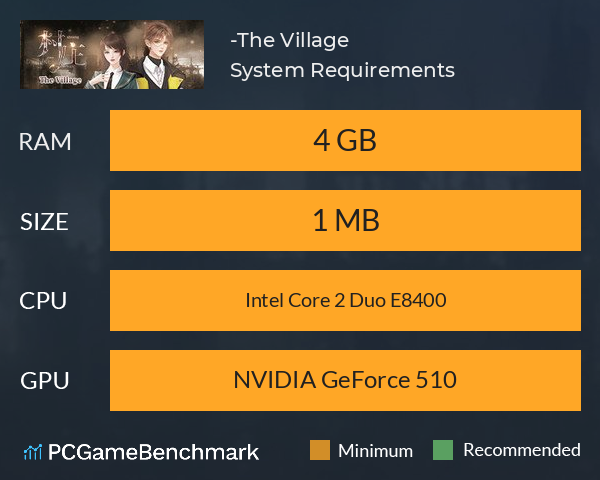 村庄-The Village System Requirements PC Graph - Can I Run 村庄-The Village