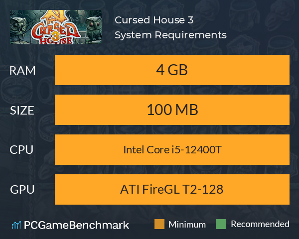 Cursed House 3 System Requirements PC Graph - Can I Run Cursed House 3