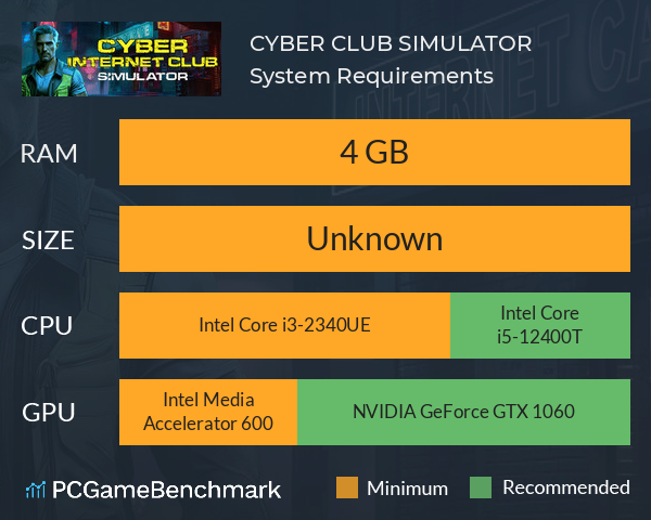 CYBER CLUB SIMULATOR System Requirements PC Graph - Can I Run CYBER CLUB SIMULATOR