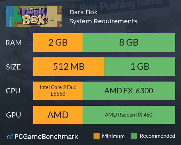 Dark Box System Requirements PC Graph - Can I Run Dark Box