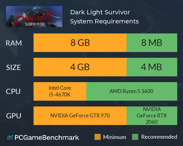 Dark Light: Survivor System Requirements PC Graph - Can I Run Dark Light: Survivor