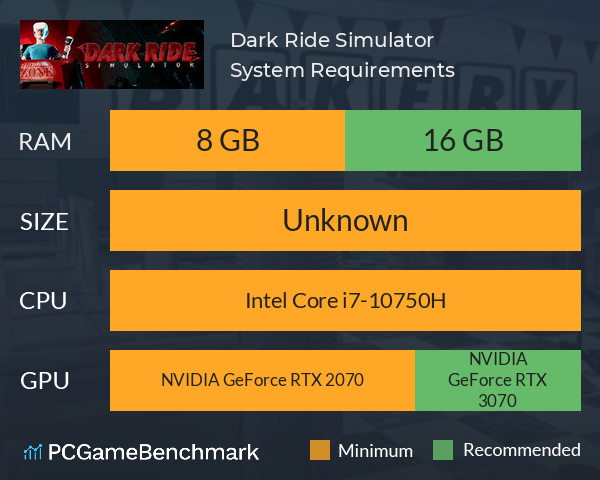 Dark Ride Simulator System Requirements PC Graph - Can I Run Dark Ride Simulator