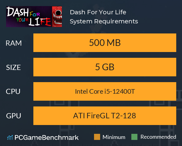 Dash For Your Life System Requirements PC Graph - Can I Run Dash For Your Life