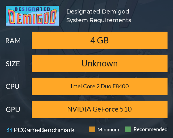 Designated Demigod System Requirements PC Graph - Can I Run Designated Demigod