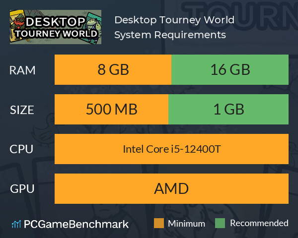 Desktop Tourney World System Requirements PC Graph - Can I Run Desktop Tourney World