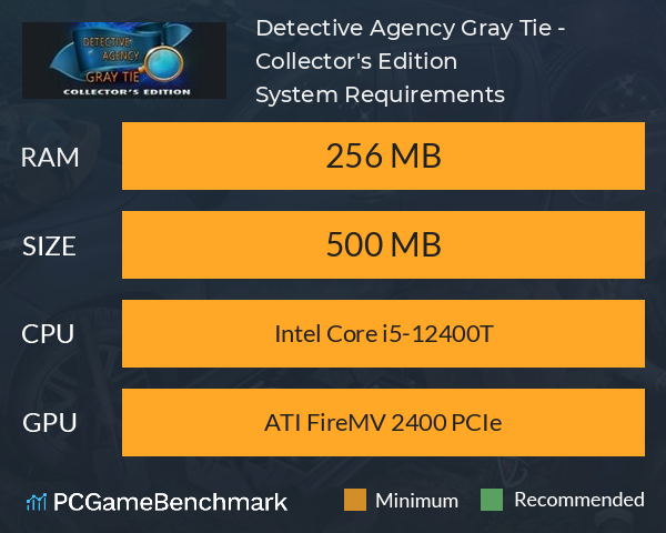 Detective Agency Gray Tie - Collector's Edition System Requirements PC Graph - Can I Run Detective Agency Gray Tie - Collector's Edition