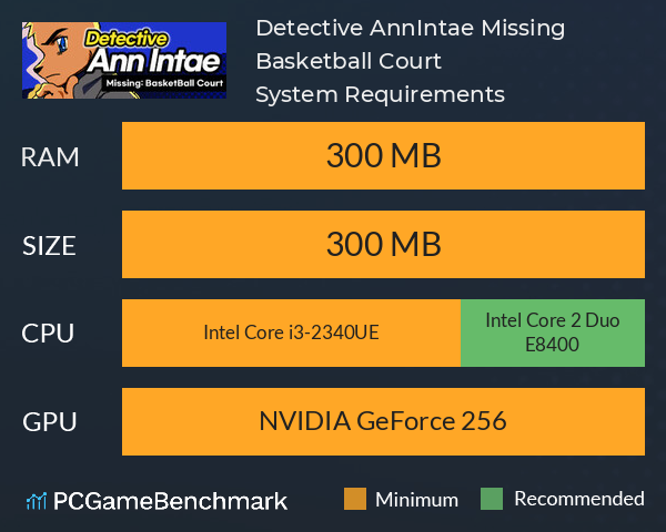 Detective AnnIntae: Missing Basketball Court System Requirements PC Graph - Can I Run Detective AnnIntae: Missing Basketball Court