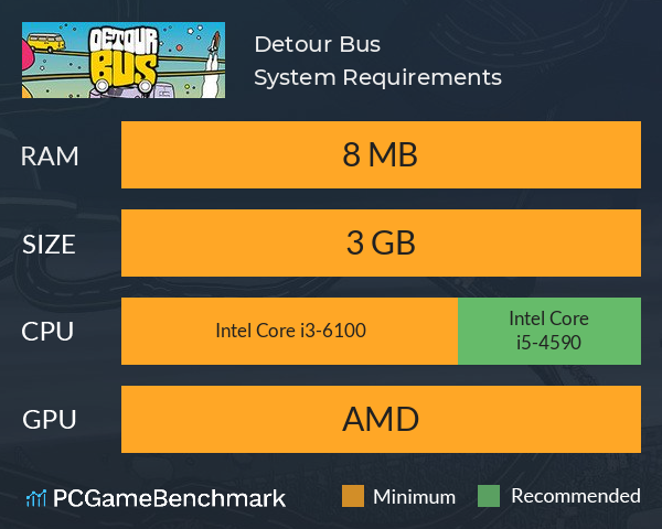 Detour Bus System Requirements PC Graph - Can I Run Detour Bus