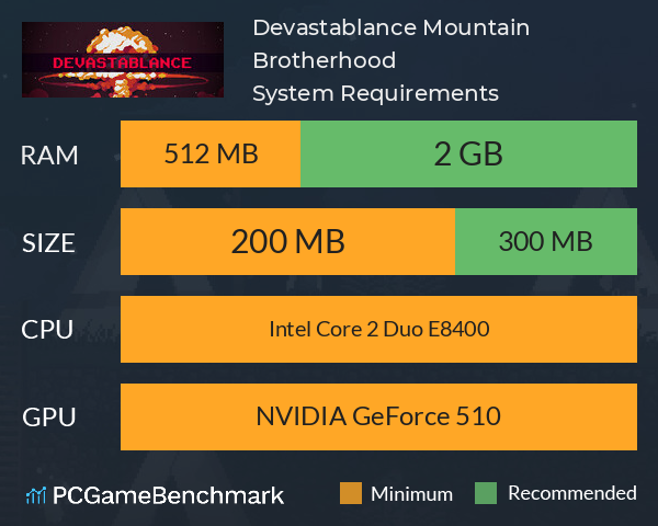 Devastablance. Mountain Brotherhood System Requirements PC Graph - Can I Run Devastablance. Mountain Brotherhood