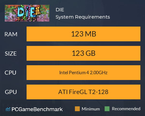 DIE System Requirements PC Graph - Can I Run DIE