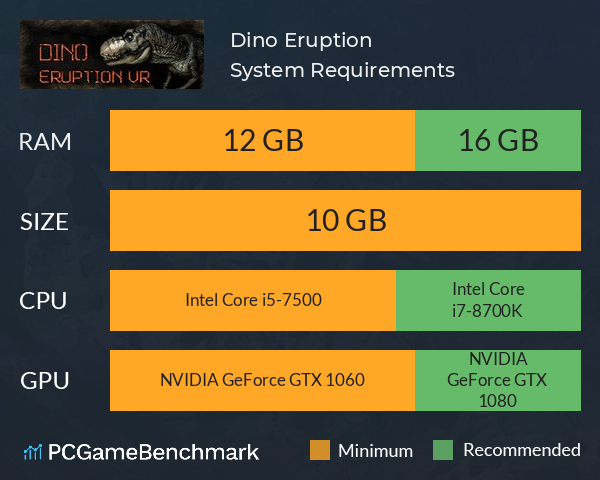 Dino Eruption System Requirements PC Graph - Can I Run Dino Eruption