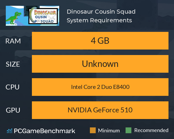 Dinosaur Cousin Squad System Requirements PC Graph - Can I Run Dinosaur Cousin Squad