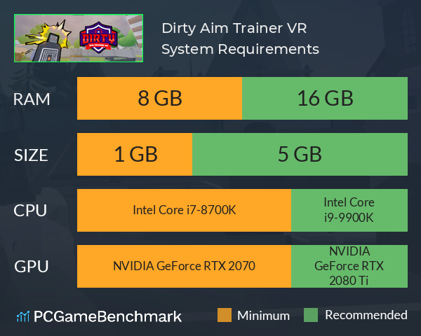 Dirty Aim Trainer VR System Requirements PC Graph - Can I Run Dirty Aim Trainer VR