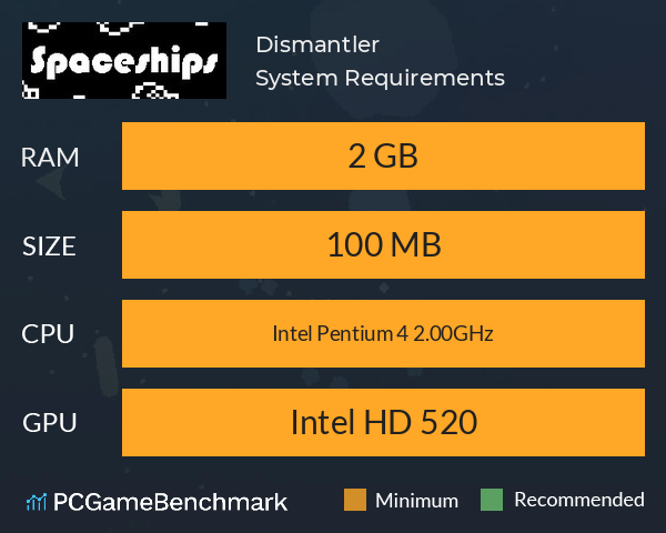 Dismantler System Requirements PC Graph - Can I Run Dismantler